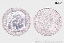 Hessen, Ernst Ludwig (1892-1918), 2 Mark 1904 (A), auf den 400. Geburtstag Philipps des Großmütigen, 11,11 g, 28 mm, AKS 162, J. 74, kleine Kratzer, s...