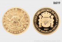Spanien, 20 Euro 2007, Spanisches Jahr in China, 999er Gold, 1,24 g, 14 mm, in Kapsel, PP.