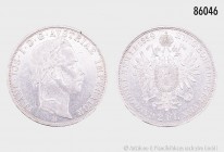 Österreich, Franz Joseph I. (1848-1916), 2 Gulden 1859 B, 24,68 g, 36 mm, Schön 125, kleine Randfehler und Kratzer, fast vorzüglich.