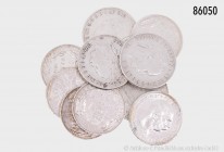 Österreich-Ungarn, Habsburg, Franz Joseph I. (1848-1916), Konv. 4 x 1 Forint 1879-1887 und 6 x 2 Kronen, gemischter Zustand, bitte besichtigen.