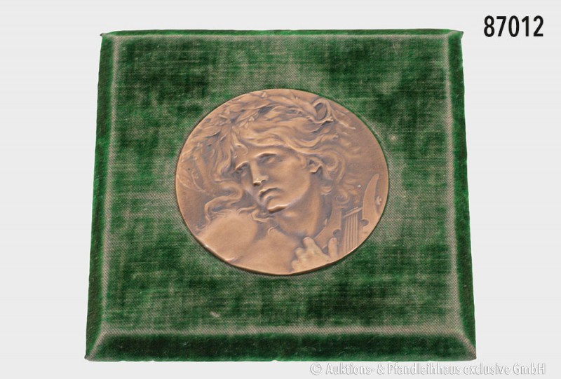 Bronzene Kunstmedaille o. J. (um 1900) von C. Loudray, mit einer detailreichen D...