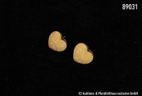 1 Paar Ohrstecker, 750er Gold, in Herzform, 3,7 g
