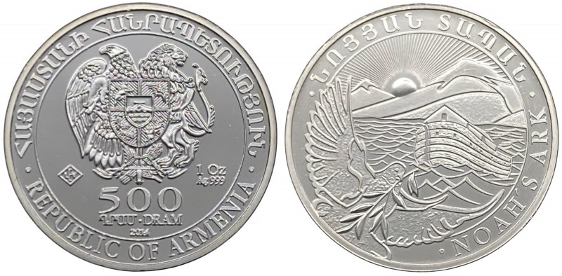 Armenia - Repubblica d'Armenia (dal 1991) 500 Dram (1 Oncia) 2014 serie Arca di ...