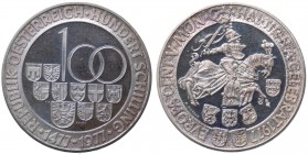 Austria - Moneta Commemorativa - Repubblica d'Austria (dal 1955) 100 Schilling 1977 commemorativo del 500° anniversario della fondazione della zecca d...