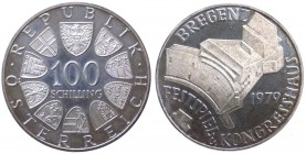 Austria - Moneta Commemorativa - Repubblica d'Austria (dal 1955) 100 Schilling 1979 commemorativa dell'apertura della sala del Festival e dei Congress...