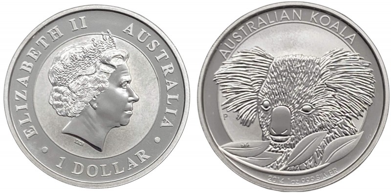 Australia - Elisabetta II (dal 1952) 1 Dollaro (1 Oncia) 2014 serie Koala - KM 2...