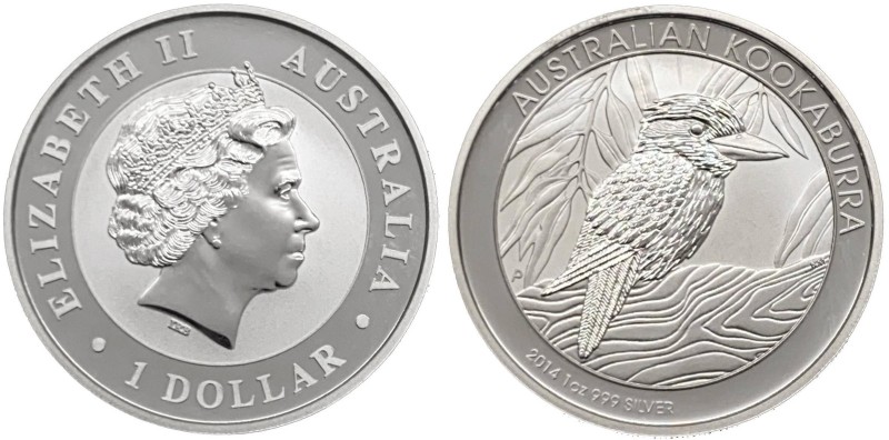 Australia - Elisabetta II (dal 1952) 1 Dollaro (1 Oncia) 2014 serie Kookaburra -...