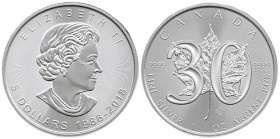 Canada - Elisabetta II (dal 1952) 5 Dollari (1 Oncia) 2018 serie Foglia d'acero - UC 272 - Ag - Proof - gr.31,1

FS

 Worldwide shipping