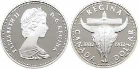Canada - Moneta Commemorativa - Elisabetta II (dal 1952) 1 Dollaro 1982 commemorativo del 30° anniversario di regno della Regina Elisabetta II - KM 13...