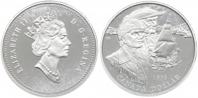 Canada - Moneta Commemorativa - Elisabetta II (dal 1952) 1 Dollaro 1995 commemorativo del 325° anniversario della fondazione della Compagnia della Bai...