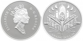 Canada - Moneta Commemorativa - Elisabetta II (dal 1952) 1 Dollaro 2000 commemorativo dell'inizio del III Millennio - KM 401 - Ag - Proof

FS

 Wo...