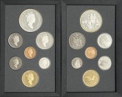 Canada - Cofanetto - Elisabetta II (dal 1952) set 1990 commemorativo del viaggio di Henry Kelsey - composto da 7 esemplari - 1 Dollaro (Ag) - 1 Dollar...