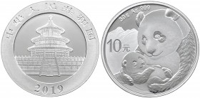 Cina - Moneta Commemorativa - Repubblica Popolare Cinese (dal 1949) 10 Yuan (1 Oncia) 2019 serie Panda - UC 213 - Ag - Proof - gr. 31,1

FS

 Worl...