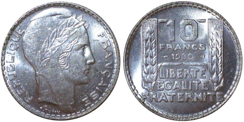 Francia - Terza Repubblica (1871-1940) 10 franchi 1930 - KM 878 - Periziata Scat...