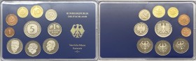 Germania - Divisionale - Repubblica Democratica Tedesca (1949-1990) serie 1980 - composta da 10 valori zecca di Karlsruhe (G) - 5 Marchi (Ag) - 2 Marc...
