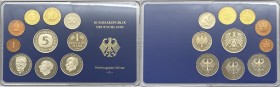 Germania - Divisionale - Repubblica Democratica Tedesca (1949-1990) serie 1980 - composta da 10 valori zecca di Munze (J) - 5 Marchi (Ag) - 2 Marchi (...