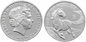 Gran Bretagna - Elisabetta II (dal 1952) 2 Sterline (1 Oncia) 2014 serie Anno del cavallo - KM 304 - Ag - Proof - gr. 31,1

FS

 Worldwide shippin...