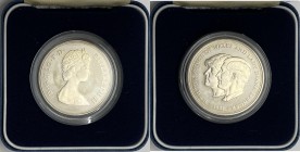 Gran Bretagna - Moneta Commemorativa - Elisabetta II (dal 1952) 25 Pence 1981 commemorativi del matrimonio del principe Carlo e Lady Diana celebrato i...