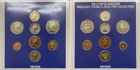 Gran Bretagna - Divisionale - Elisabetta II (dal 1952) serie 1984 - celebrativa della tipologia del pound scozzese - composto da 8 valori - 1 Pound (N...