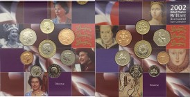 Gran Bretagna - Divisionale - Elisabetta II (dal 1952) serie 2002 - celebrativa delle varie regine della Gran Bretagna - composto da 8 valori - 2 Poun...