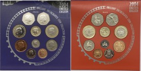 Gran Bretagna - Divisionale - Elisabetta II (dal 1952) serie 2004 - celebrativa dell'ingegno umano - composto da 10 valori - 2 Pound bimetallici "comm...
