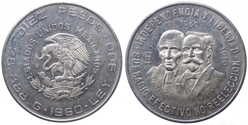 Messico - Moneta Commemorativa - Stati Uniti Messicani (dal 1810) 10 Pesos 1960 ...