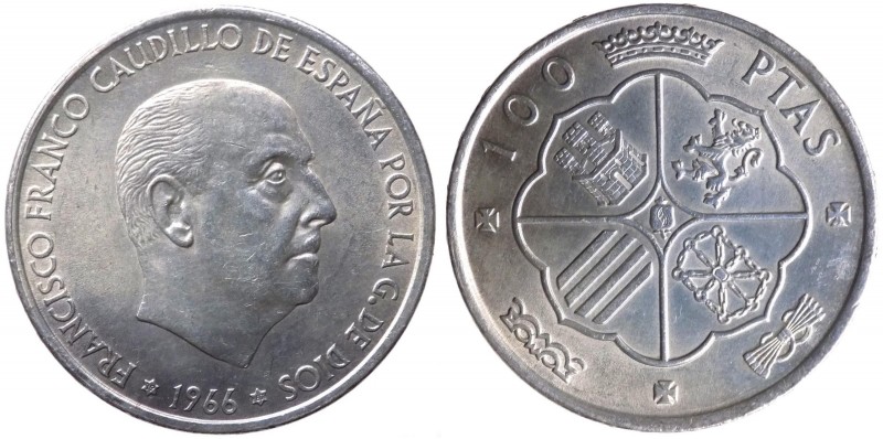 Spagna - Francisco Franco (1939-1975) 100 Pesetas 1966 - KM 797 - Ag

SPL+

...