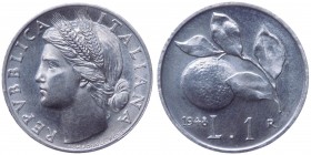 Serie Lire - Monetazione in Lire (1946-2001) - 1 Lira 1948 "Arancia" - Gig. 363 - It

FDC

 Worldwide shipping