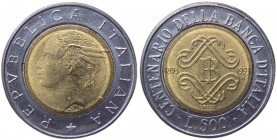 Errori e varianti di conio - Serie Lire - Monetazione in Lire (1946-2001) - 500 Lire 1993 - monogramma piccolo e firma grande - Mont. 2 - Ac-Ba

SPL...