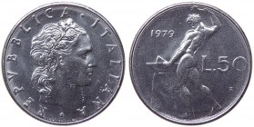 Errori e varianti di conio - Serie Lire - Monetazione in Lire (1946-2001) - 50 Lire 1979 "Vulcano" - senza fime sul dritto - Att. J 34m - Ac

SPL
...