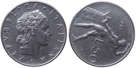 Errori e varianti di conio - Serie Lire - Monetazione in Lire (1946-2001) - 50 Lire 1981 "Vulcano" - con asse del rovescio ruotato di 120° - Att. JAS ...