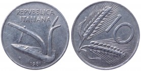 Errori e varianti di conio - Serie Lire - Monetazione in Lire (1946-2001) - 10 Lire 1981 "Spiga" - con asse del rovescio ruotato di 60° - It

BB

...