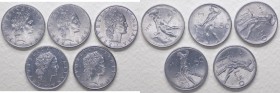 Errori e varianti di conio - Lotti - Serie Lire - Monetazione in Lire (1946-2001) Lotto composto da 5 monete da 50 Lire "Vulcano" - 1 del 1978 con ass...