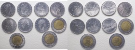 Errori e varianti di conio - Lotti - Serie Lire - Monetazione in Lire (1946-2001) Lotto composto da 10 monete - 500 Lire 1994 con asse del rovescio ru...