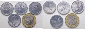 Errori e varianti di conio - Lotti - Serie Lire - Monetazione in Lire (1946-2001) Lotto composto da 5 monete - 1000 Lire 1997 con i confini dell'Europ...