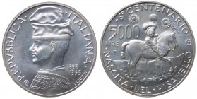 Moneta Commemorativa - Serie Lire - Monetazione in Lire (1946-2001) L 5000 del 1995 commemorative del VI° Centenario della nascita del Pisanello pseud...