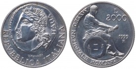 Moneta Commemorativa - Serie Lire - Monetazione in Lire (1946-2001) L 2000 del 1999 commemorative del 110&deg;Anniversario della fondazione del Museo ...
