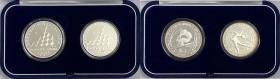 Cofanetto - Serie Euro - Monetazione in Euro (dal 2001) dittico 2006 formato da due monete da 10 Euro "sci alpino" e 5 Euro "pattinaggio" - commemorat...