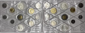 Divisionale - Serie Lire - Monetazione in Lire (1946-2001) - serie 1993 - composta da 11 valori - L 500 "Goldoni" (Ag) - L 500 (Ag) - L 500 "Banca d'I...