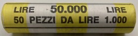 Rotolini - Repubblica Italiana - Monetazione in Lire (1946-2001) - 50 monete da 1000 Lire 1998 II° Tipo con cartina dell'Europa corretta - Gig. 4 - Cu...