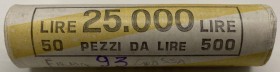 Rotolini - Repubblica Italiana - Monetazione in Lire (1946-2001) - 50 monete da 500 Lire 1993 "Banca d'Italia" del I° Tipo con firma grande - Gig. 59 ...