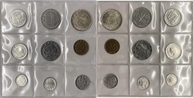 Divisionale - Serie Lire - Nuova Monetazione (dal 1972) 1977 - composta da 9 valori - L 500 (Ag) - L 100 (Ac) - L 100 (Ac) - L 50 (Ac) - L 20 (Ba) - L...