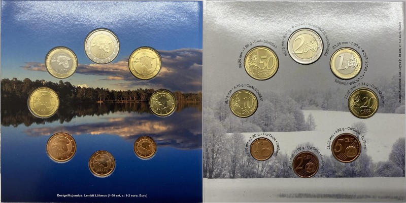 Estonia - Repubblica d'Estonia (dal 1991) serie 2011 - composta da 8 valori - Eu...