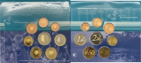 Olanda - Regina Beatrice (1980-2013) serie 2000 - celebrativa della flora e fauna locale - composta da 8 valori - Euro 2 - Euro 1 - Cent 50 - Cent 20 ...