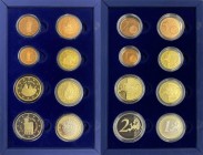 San Marino - Repubblica di San Marino - Monetazione in Euro (dal 2001) serie 2008 - composta da 8 valori - Euro 2 - Euro 1 - Cent 50 - Cent 20 - Cent ...