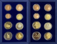 San Marino - Repubblica di San Marino - Monetazione in Euro (dal 2001) serie 2009 - composta da 8 valori - Euro 2 - Euro 1 - Cent 50 - Cent 20 - Cent ...