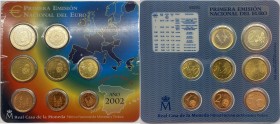 Spagna - Juan Carlos I (1975-2013) serie 2002 - composto da 8 valori - Euro 2 - Euro 1 - Cent 50 - Cent 20 - Cent 10 - Cent 5 - Cent 2 - Cent 1

FDC...