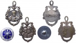 Lotto composto da 3 medagliette votive - 1 con S.Pietro - 1 con S Giuseppe - 1 usata come spilla dell'Azione Cattolica Italiana settore "gioventù" - 2...