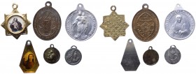 Lotto composto da 6 medagliette votive - 3 con varie raffigurazione della Vergine Maria - 1 con S. Giuseppe - 1 votiva di Santa Clelia Barbieri, relig...