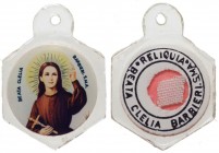 Ex indumentiis - Reliquiario di forma esagonale con frammento di indumento sacro di Santa Clelia Barbieri, religiosa italiana, fondatrice della congre...